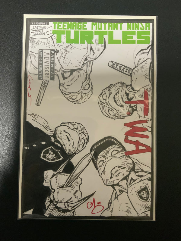TMNT NWA Original Art Commission By Esau & Isaac Escorza